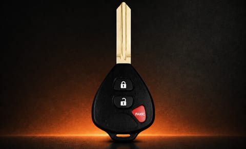 Toyota remote head key with lock, unlock and panic buttons